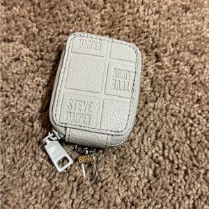Steve Madden cream/ light gray Tech Accessory Pouch